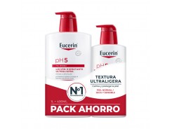 Eucerin Pack Ahorro Locion hidratante ultraligera 1L + 400ml